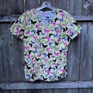 Scrub Star Butterfly scrub top sz. M